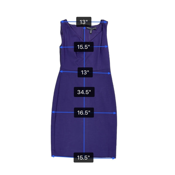 White House Black Market Womens Purple Sleeveless Fit Dress Size 0P
