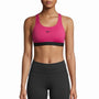 Nike Womens Pink Sports Bra Dri-Fit Medium Support With Black Trim Sz XL