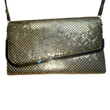Vtg La Regale Women’s Gold Metal Mesh Shoulder Strap asymmetrical Evening Clutch
