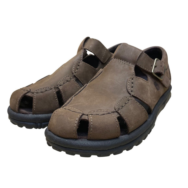 Teva Men’s Brown Leather Adjustable Strap Style 6314 Crete Sandals Size 8.5