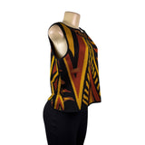 Anne Pinkerton Womens Multicolor Knit Tank Top Acrylic Nylon Bold Print Sz P/S