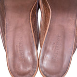 Sesto Meucci Men’s Brown Leather Woven Slip-On Mule Shoes Size 10M