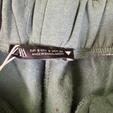 Zara Womens Turquoise Green Cotton Blend Jogger Sweatpants Elastic Waist Size S