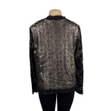 Stizzoli Women’s Black & Gold Lana/Poliamm/Polyester Sweater & Shirt Set