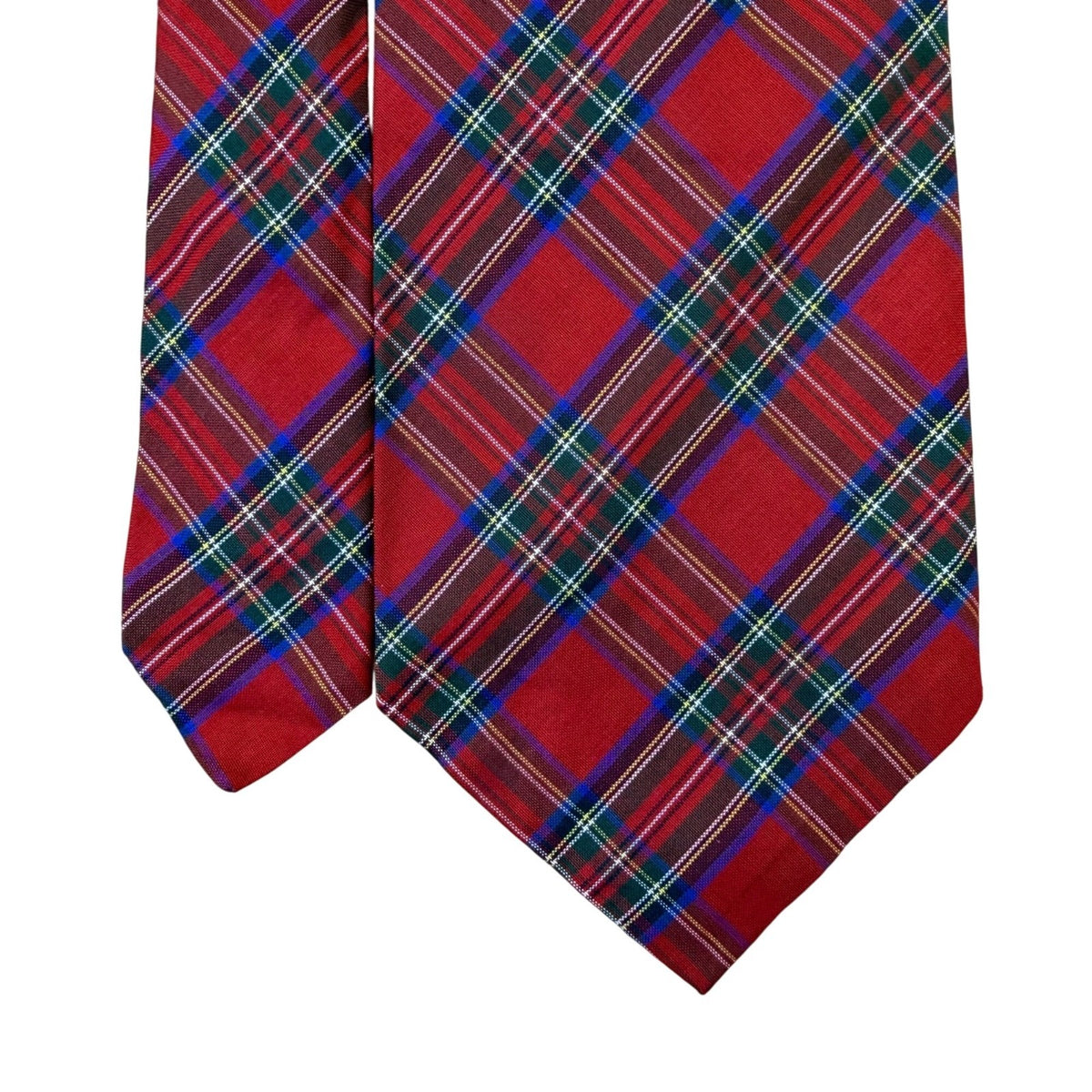 Posh Mens Red P Plaid Necktie Formal Accessories Slim Width 57 Inches Long