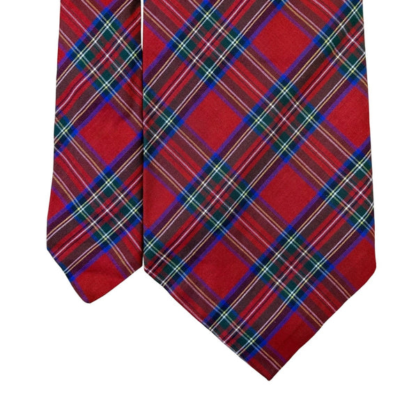 Posh Mens Red P Plaid Necktie Formal Accessories Slim Width 57 Inches Long