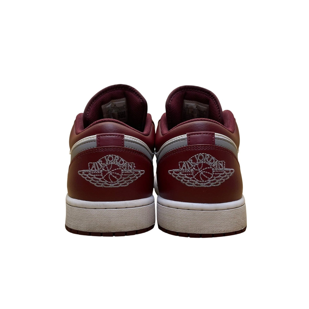 Nike Men’s Red White Leather Air Jordan 1 Low Classic Basketball Sneakers Sz 12