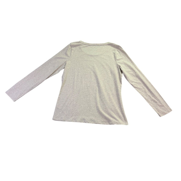The Limited Womens Beige Perfect Tee Long Sleeve Casual Top Essential Sz XL