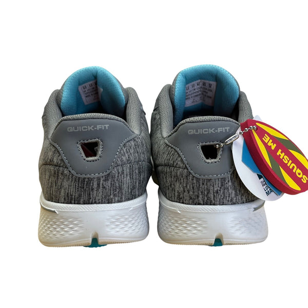 Skechers Women’s Gray & Blue Go Walk 4 Goga Max Sneakers Size 6.5 Wide - New