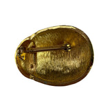 Monet Womens Gold Tone Beetle Crystal Pin Brooch Jewelry