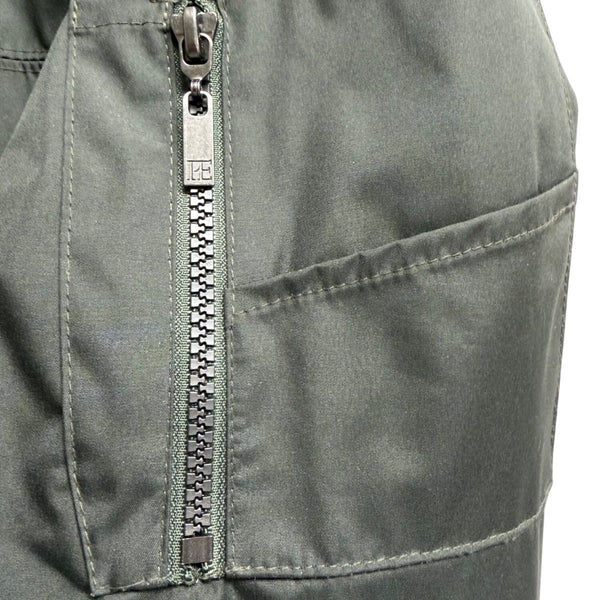 Perry Ellis Portfolio Mens Green Polyester Bomber Jacket Sherpa-Lined Collar Siz