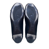 Attilio Giusti Leombruni Women’s Black Suede & Patent Cap Toe Flats Size 39