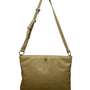 Vntg Ruth Saltz Women’s Beige Leather Gold Accent Adjustable Strap Shoulder Bag