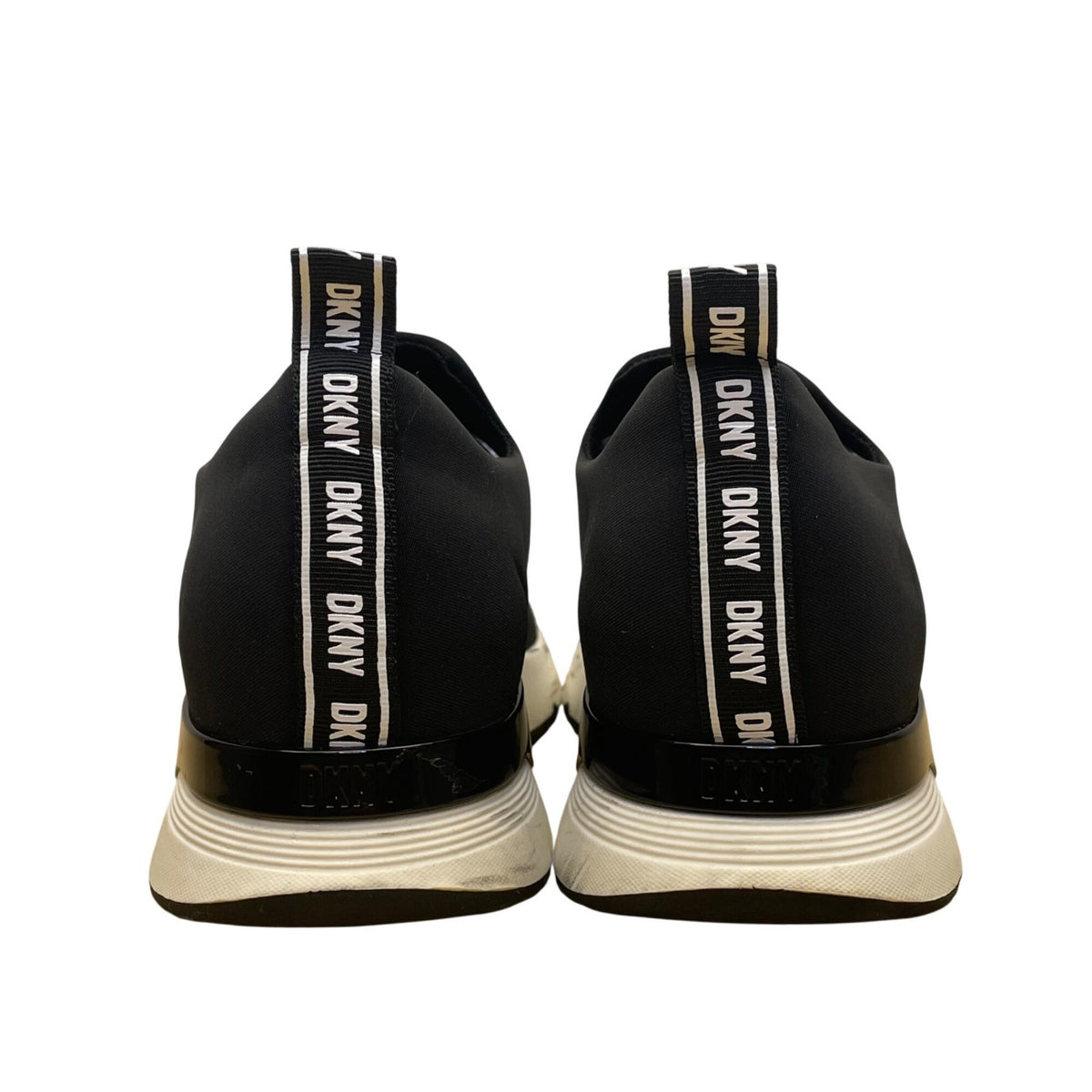 DKNY Women’s Black Slip-On Logo Signature Athletic Nora Sneakers Size 7.5M