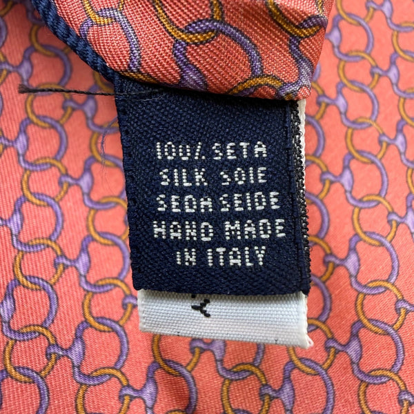 Barneys New York Mens Pink Silk Patterned Tie Handmade In Italy Stylish Design