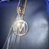 Alyssa Women’s Black Faux Leather Gold & Tassel Charm Mia K Farrow Satchel Bag