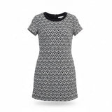 EShakti Womens Black & White Geometric Print Dress Size S/6