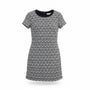 EShakti Womens Black & White Geometric Print Dress Size S/6