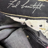 White House Black Market Womens Black Cotton Blend Cropped Capri Jeans Size 6