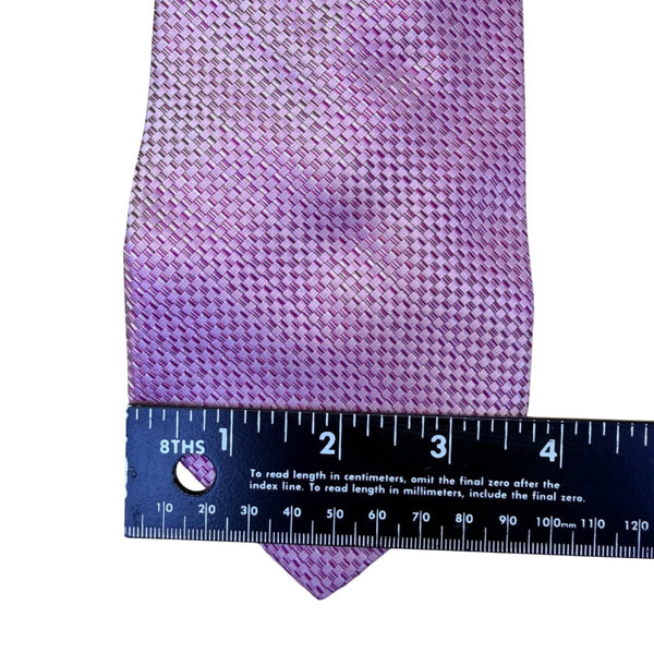 Nicole Miller Mens Purple All Silk Textured Tie 57" Long Luxury Formal Accessory