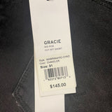 Hudson Womens Gracie Mid Rise Black Distressed Denim Cut Off Shorts Sz 31 New