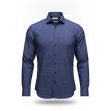 Brook Taverner Mens Navy Cotton Classic Fit Dress Shirt 18