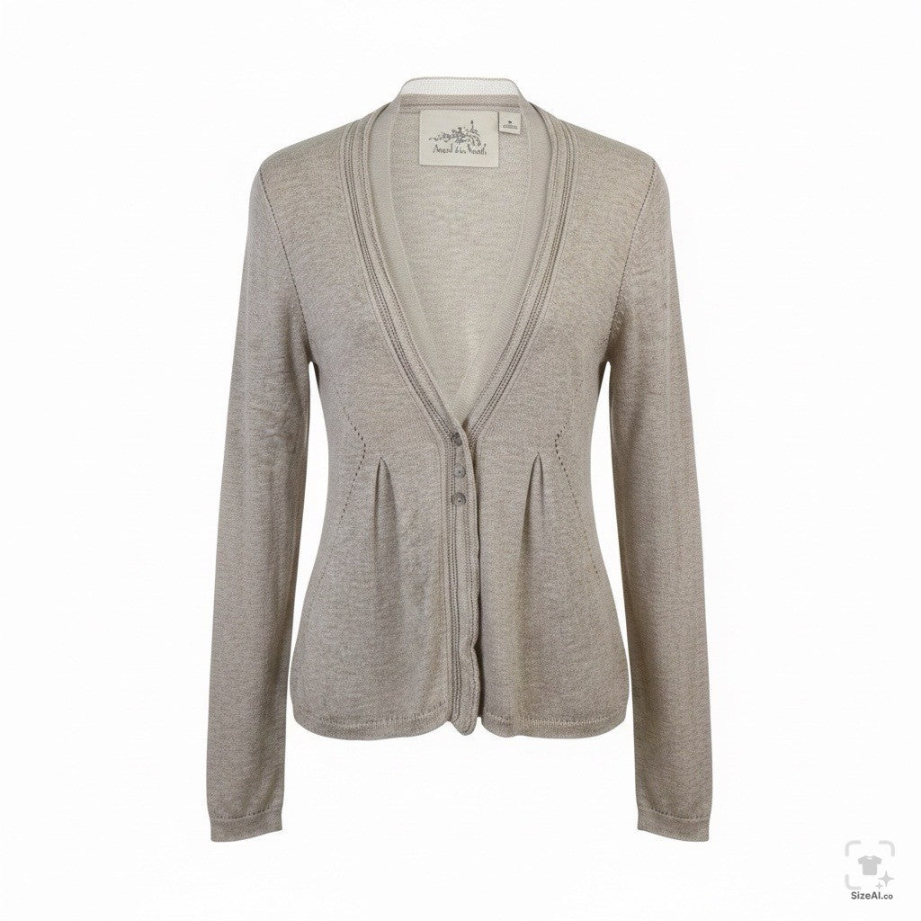 Angel Of The North Womens Beige Knit Button Cardigan Sweater Size XS