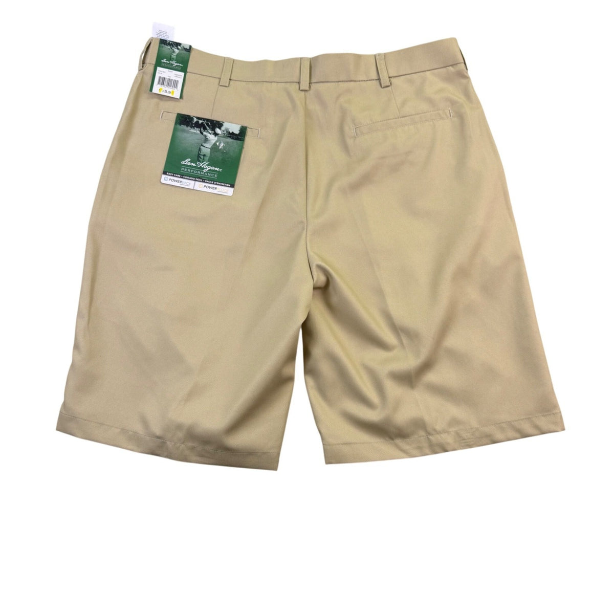 Ben Hogan Mens Beige  Performance Golf Shorts Easy Care & PowerWick Size 36