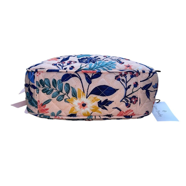 Vera Bradley Women’s Pink Quilted Floral Adjustable Strap Evie Crossbody Bag