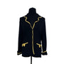 BCBG Maxazria Women's Yellow-Lined Black Blazer Sz M