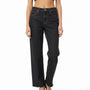Street Market Womens Black Cotton Straight-Leg Distressed Hem Jeans Size 4