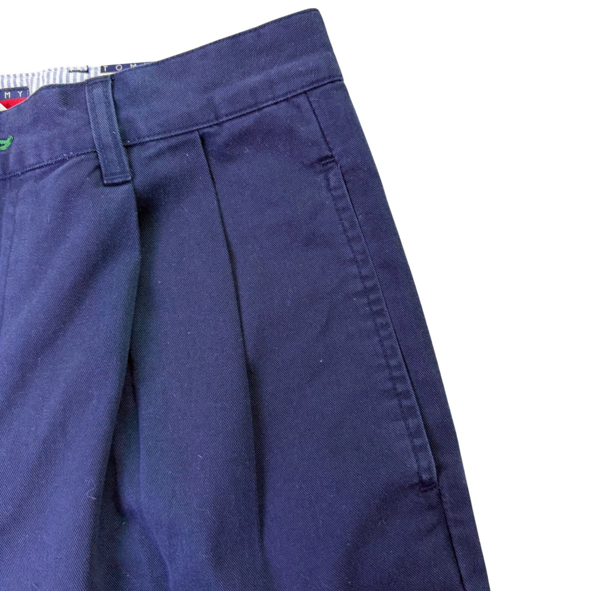 Tommy Hilfiger Mens Navy Cotton Shorts Relaxed Pleated Fit Casual Style Size 31