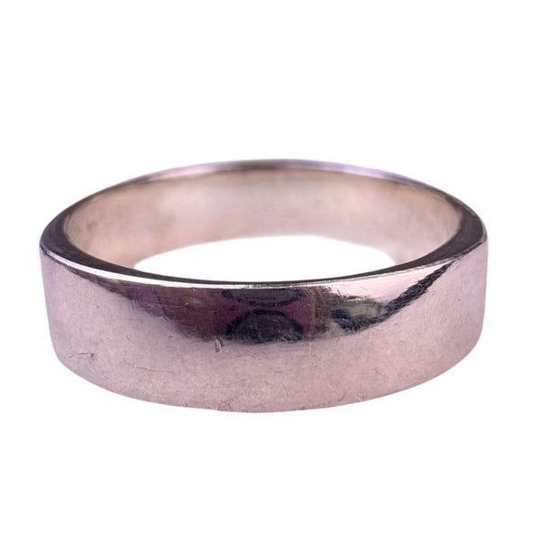 Sterling Silver 925 Womens Band Ring High Polish Finish Flat Design Size 9