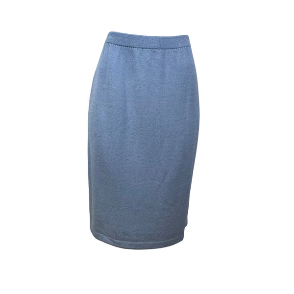 St. John Womens Light Blue Set Blazer Size 6 & Skirt Size 10