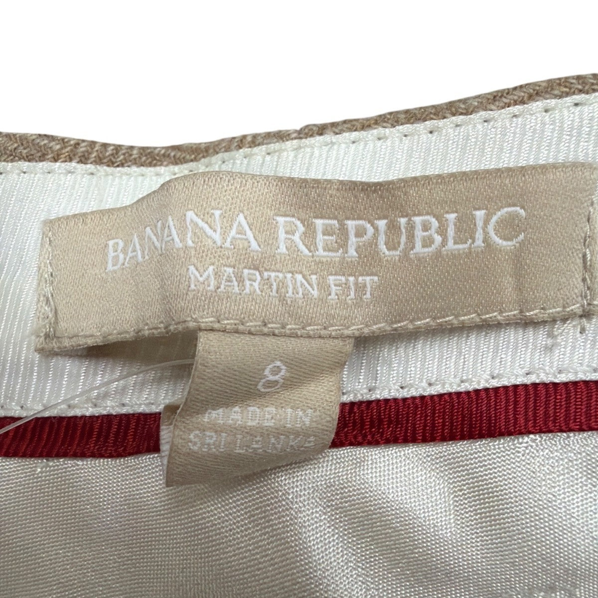 Banana Republic Womens Camel Trousers Wool Blend Martin Fit Dress Wear Size 8