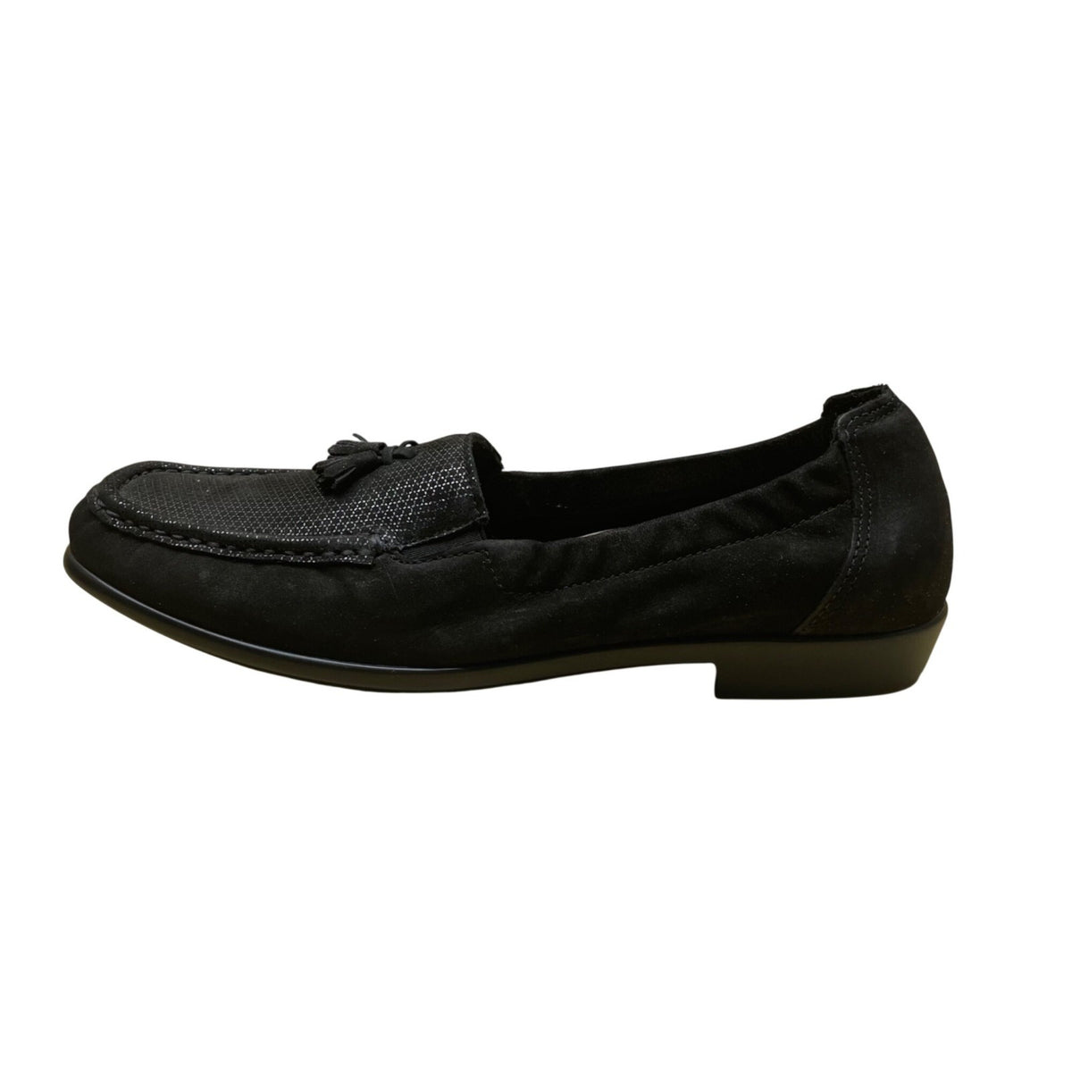SAS Women’s Black Suede With Tassel Detail Slip-On Loafers Shoes Size 9M