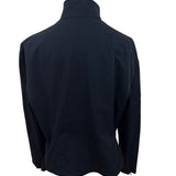 Nine West Womens Black Zip-Front Jacket With High Collar & Long Sleeves