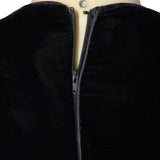 Valentino Womens Black Velvet Long Sleeve Fitted Dress  Italy Formal Size 10