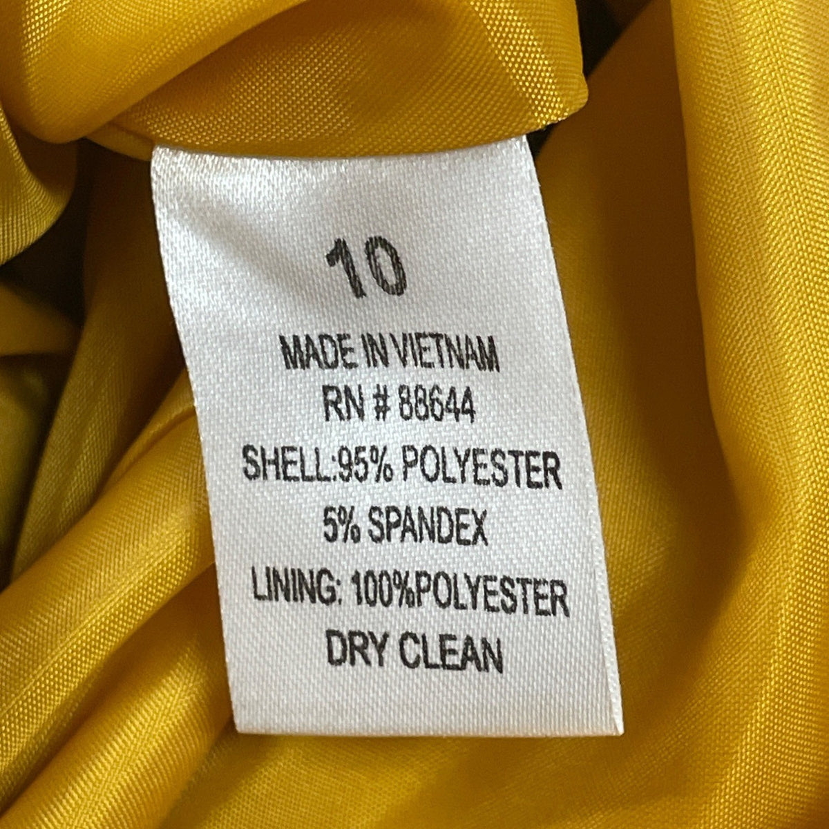 John Meyer Women's Yellow Polyester/Spandex Belted Blazer Jacket Size 10