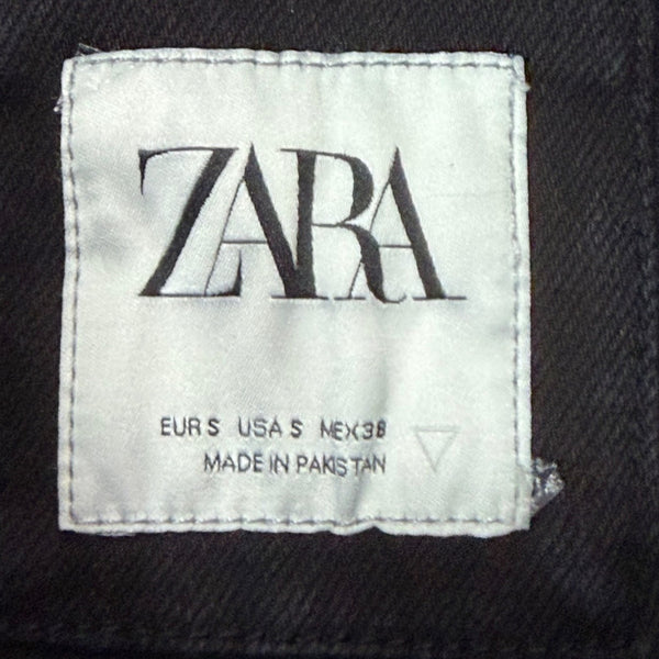 Zara Women’s Black Jean Jacket  Stylish Casual Outerwear Size S- New