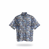 Nicole Miller Mens Black Harley Davidson Print Short Sleeve Shirt Size XL