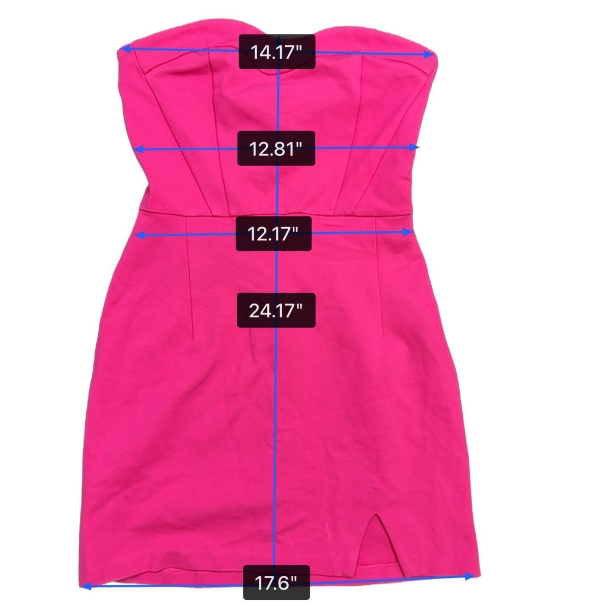 Hollister Womens Pink Viscose Strapless Mini Dress Stylish Design Sz XS