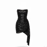 Fashion Nova Womens Black Sequined Stretch Dress Party Evening Size 1X