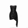 Fashion Nova Womens Black Sequined Stretch Dress Party Evening Size 1X