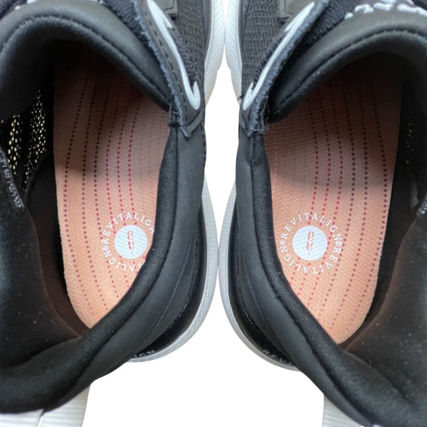 Revitalign Women’s Black Mesh & White Sole Lace Up Clio Sneakers Size 9.5B