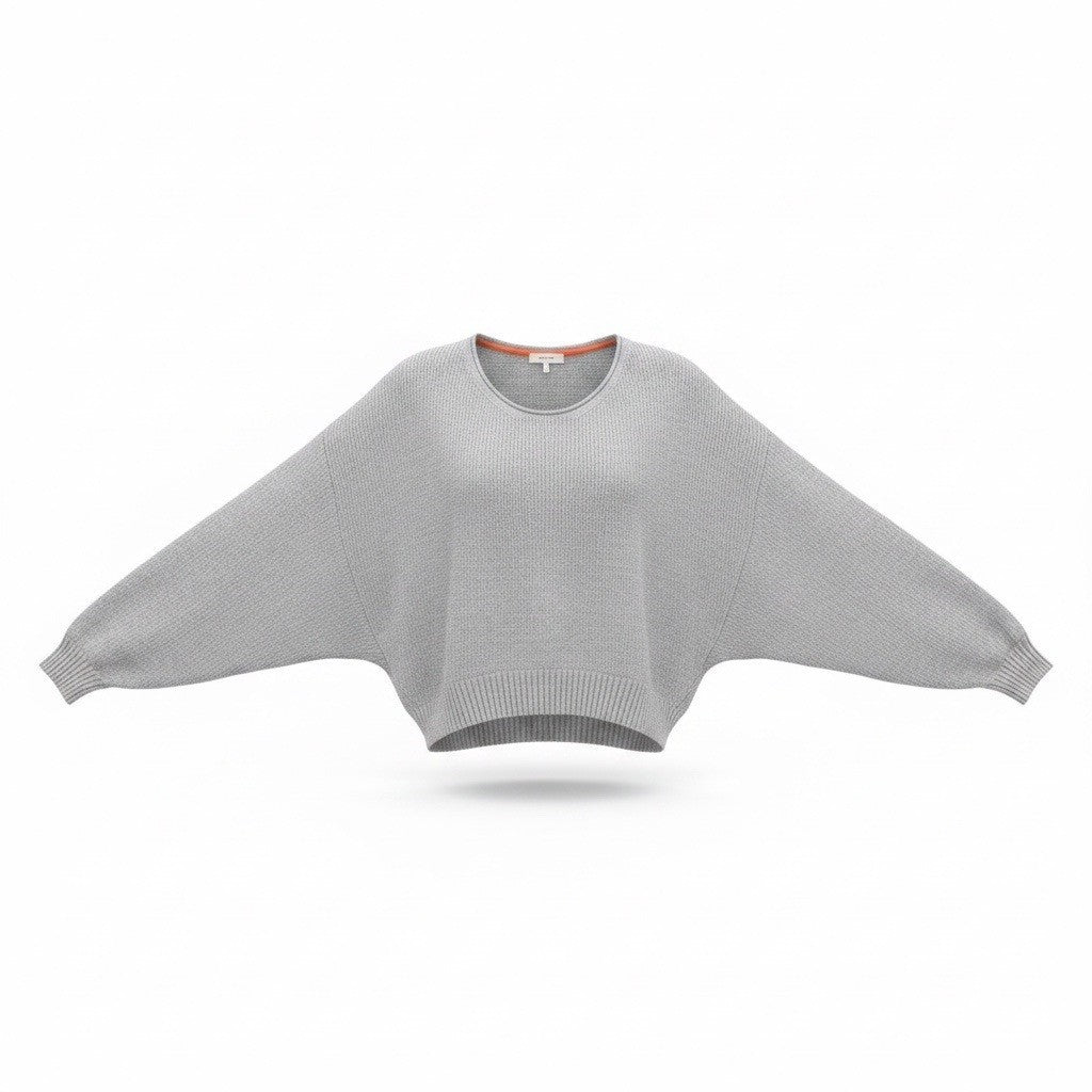 Free People Womens Gray Cotton Knit Cropped Sweater Casual Pullover Size S