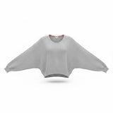 Free People Womens Gray Cotton Knit Cropped Sweater Casual Pullover Size S