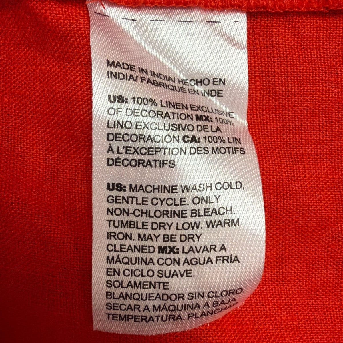 Chicos Womens Red Linen Maxi Dress Tiered Design Flutter Sleeves Size 2 (L - 12)