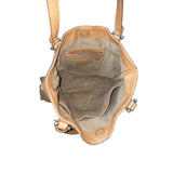 Liz Claiborne Women's Light Brown Leather Shoulder Bag Sz L