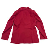 Cicy Bell Womens Red Long Sleeve Blazer Jacket With Single Button Lapel Size L